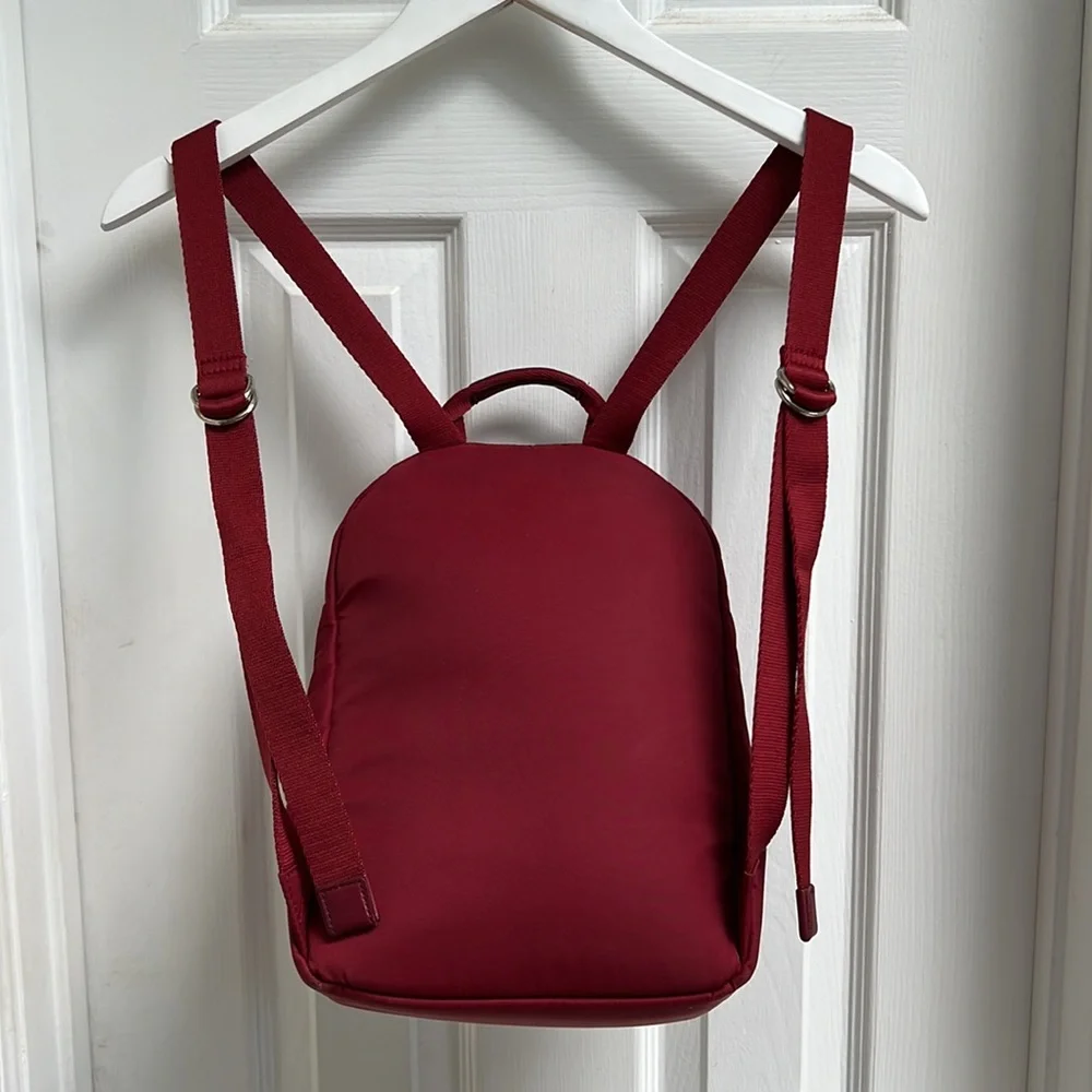 Knomo Compact Burgundy Backpack for Women